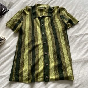 Green striped Urban Outfitters shirt, size small.